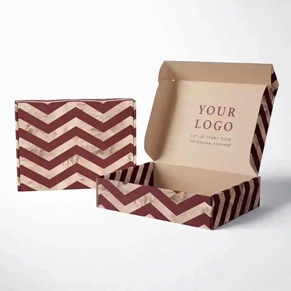 Red Corrugated Mailing Box