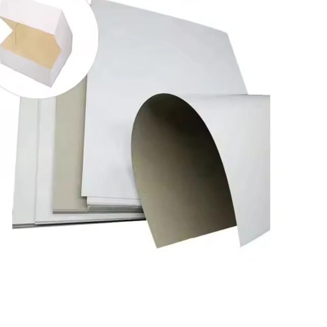 常规尺寸700x1000mm毫米单面白纸300gsm单面铜版纸双层板灰背
