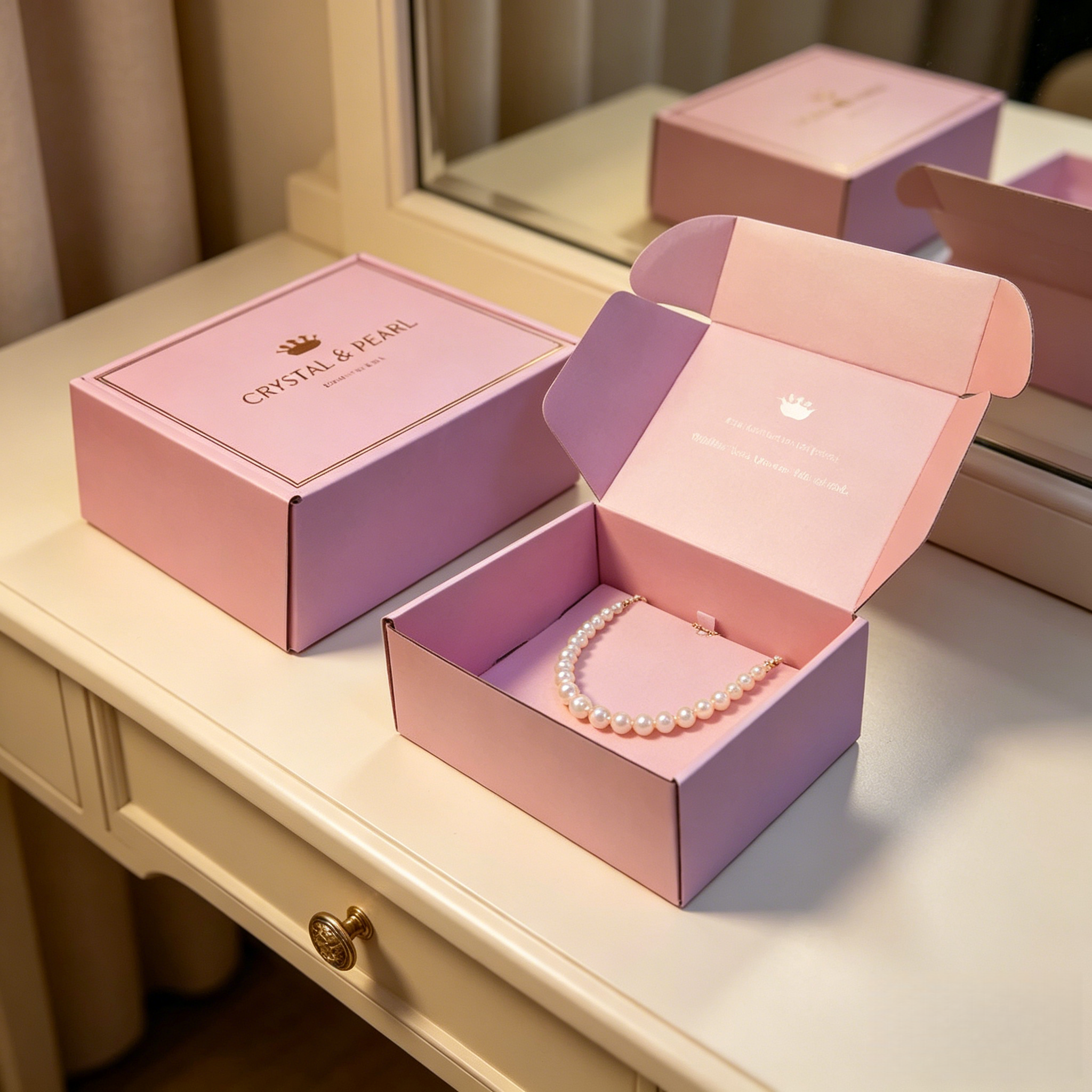 Pink Custom Corrugated Box