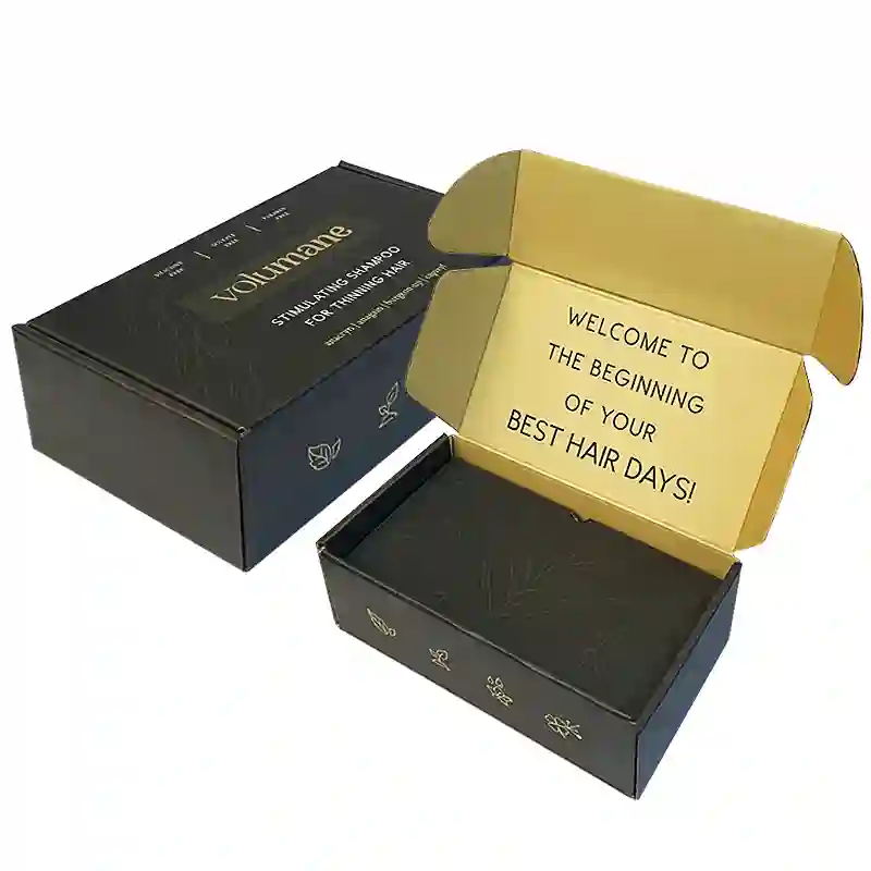 Black Custom Corrugated Cardboard Box