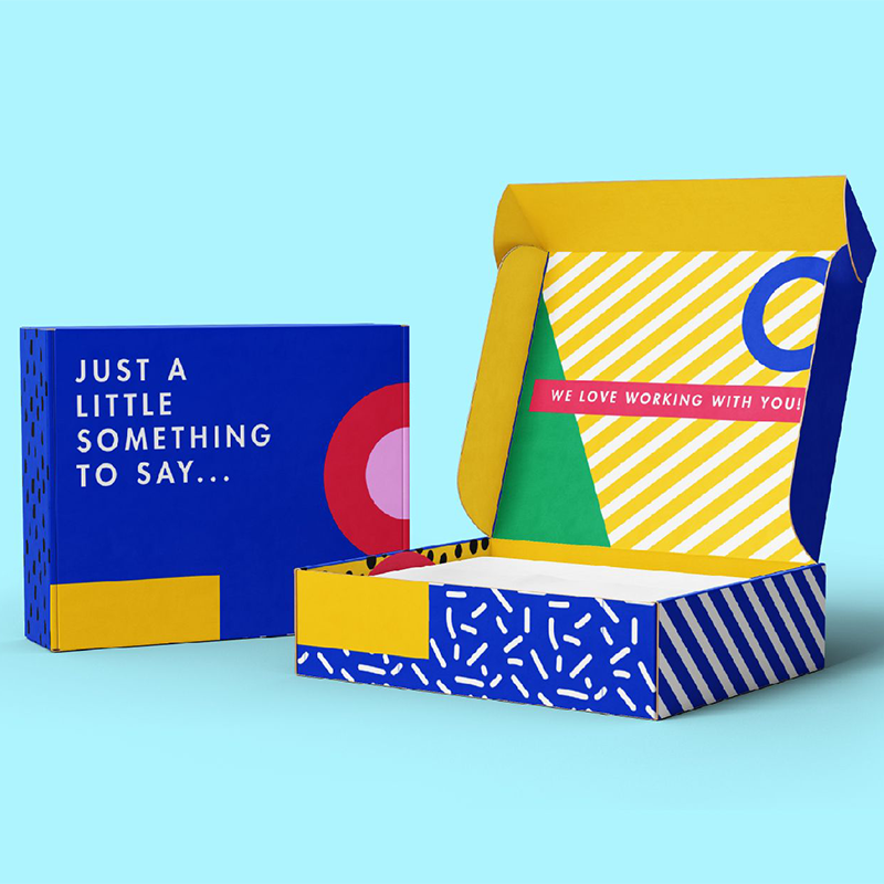 Business Memphis-style Color-blocking Geometric Souvenir Gift Box (Mailer Box)