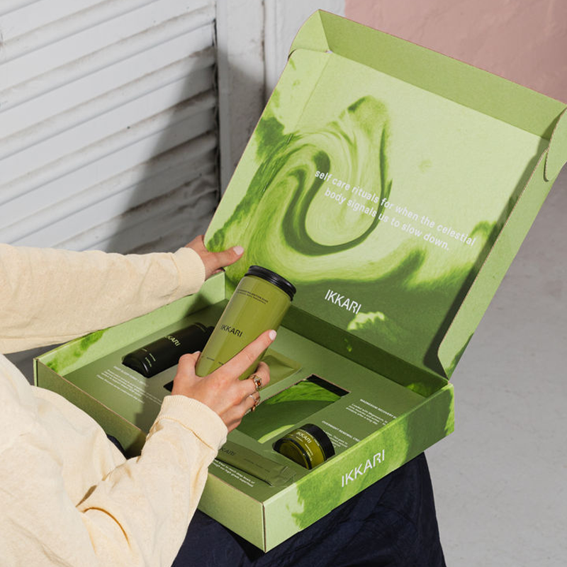 Beauty Matcha Green Textured Care Gift Box (Aircraft Box)