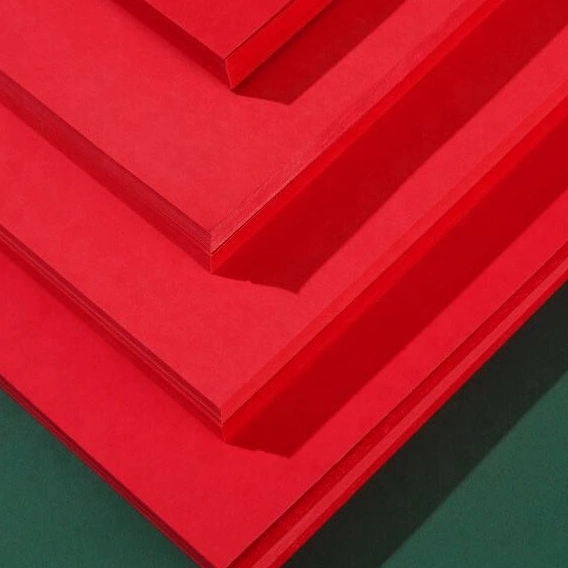 Custom Offset Printed Color 250gsm Red Paper Card with Packaging Box