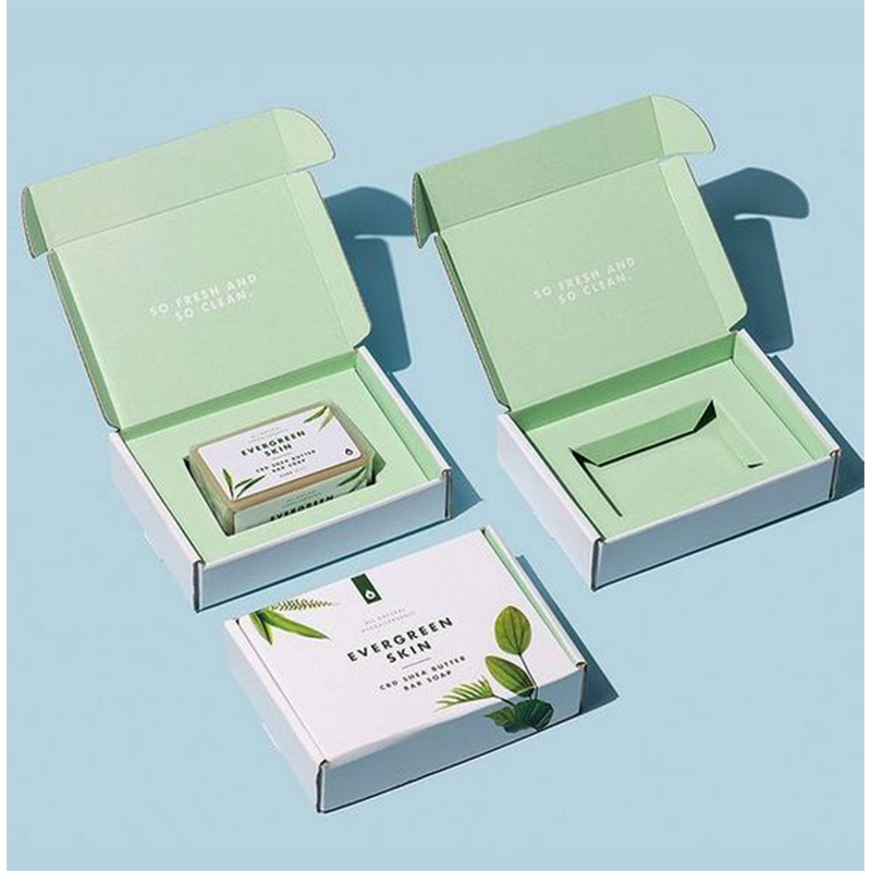 Mint Green Simple Skincare Gift Box Mailer Box for Beauty Products