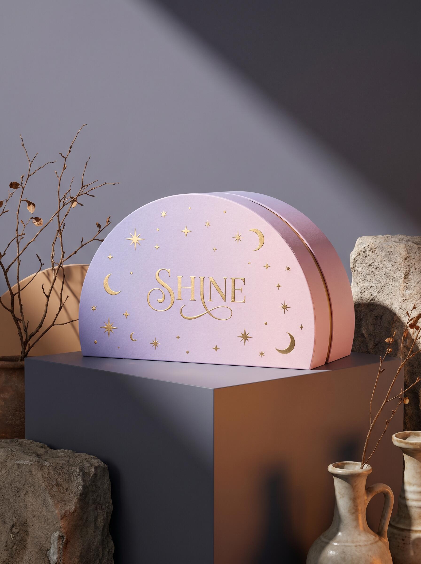 Star Moon Fantastic Half-Circle Gift Box It is easy to build a gift box.