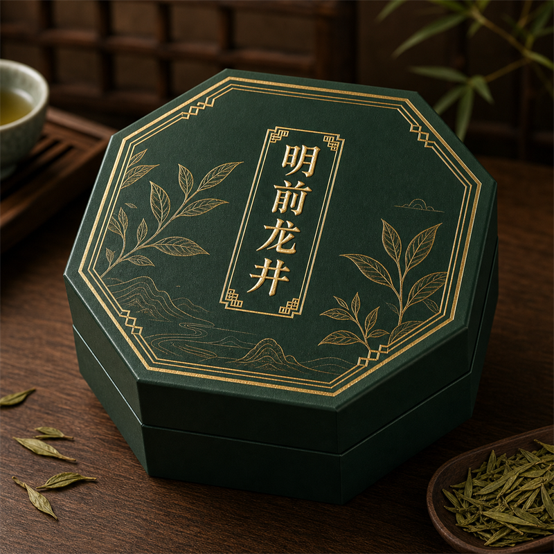 八角异形 EVA 植绒内托茶叶套装彩盒