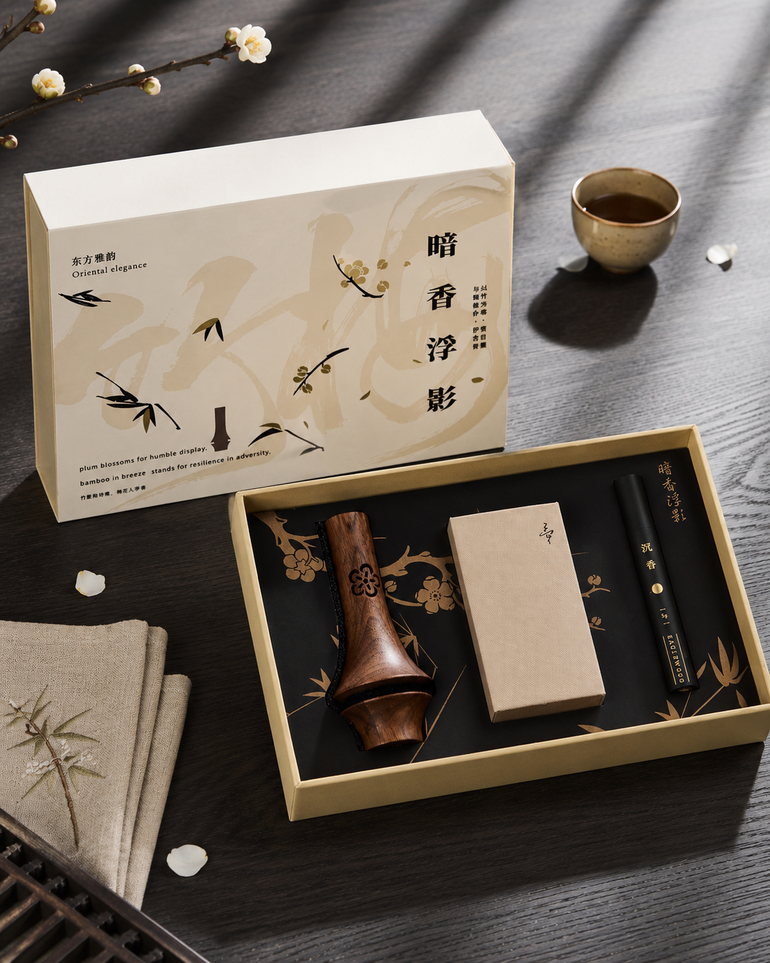 新しい中国の暗い香りが浮かぶ香りプレゼントボックス国風絵画は沈香衣を覆う。プレゼントパッケージのカスタマイズ