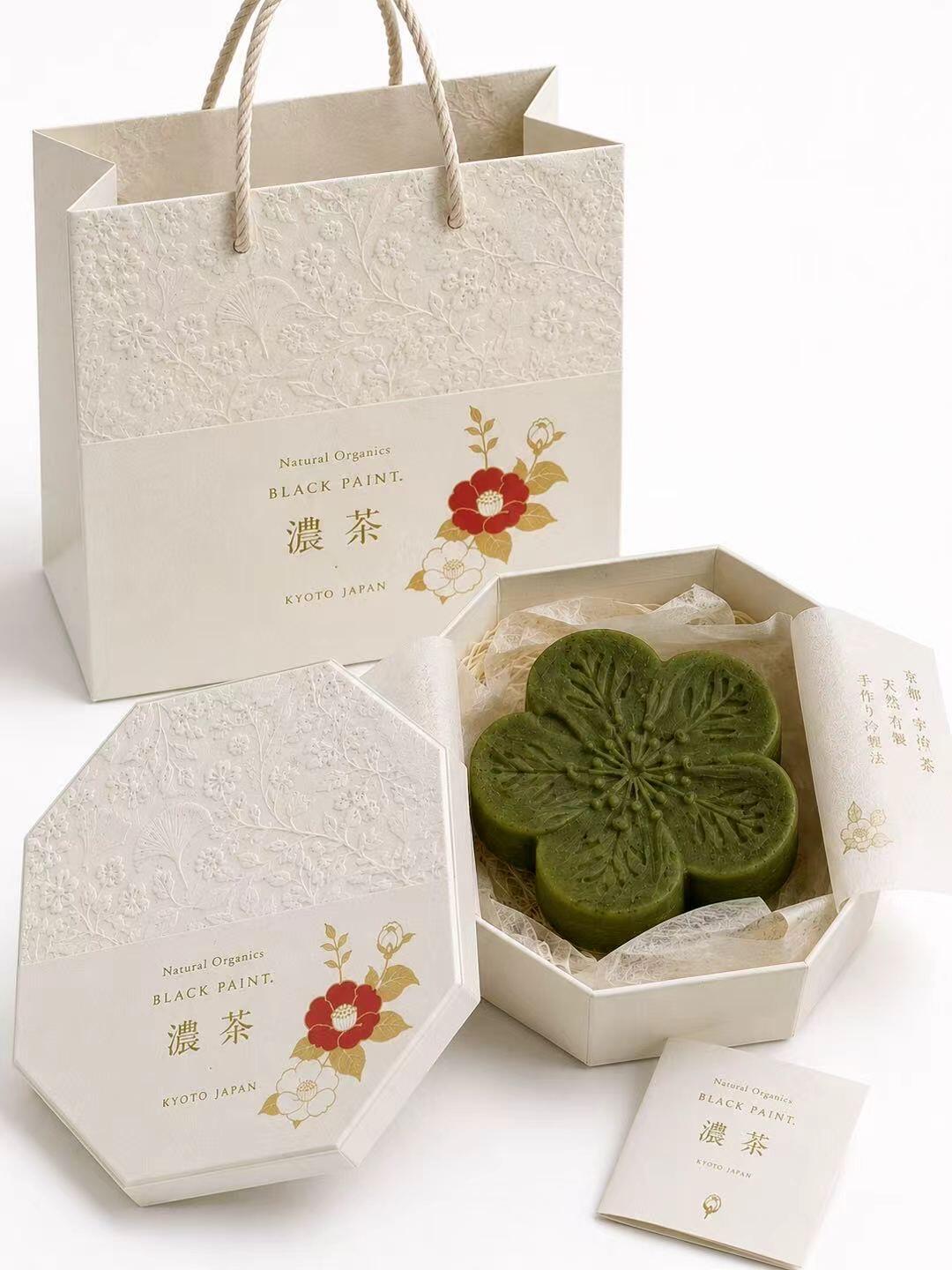 新中式八角浮雕天地蓋禮盒茶品手工皂伴手禮包裝盒