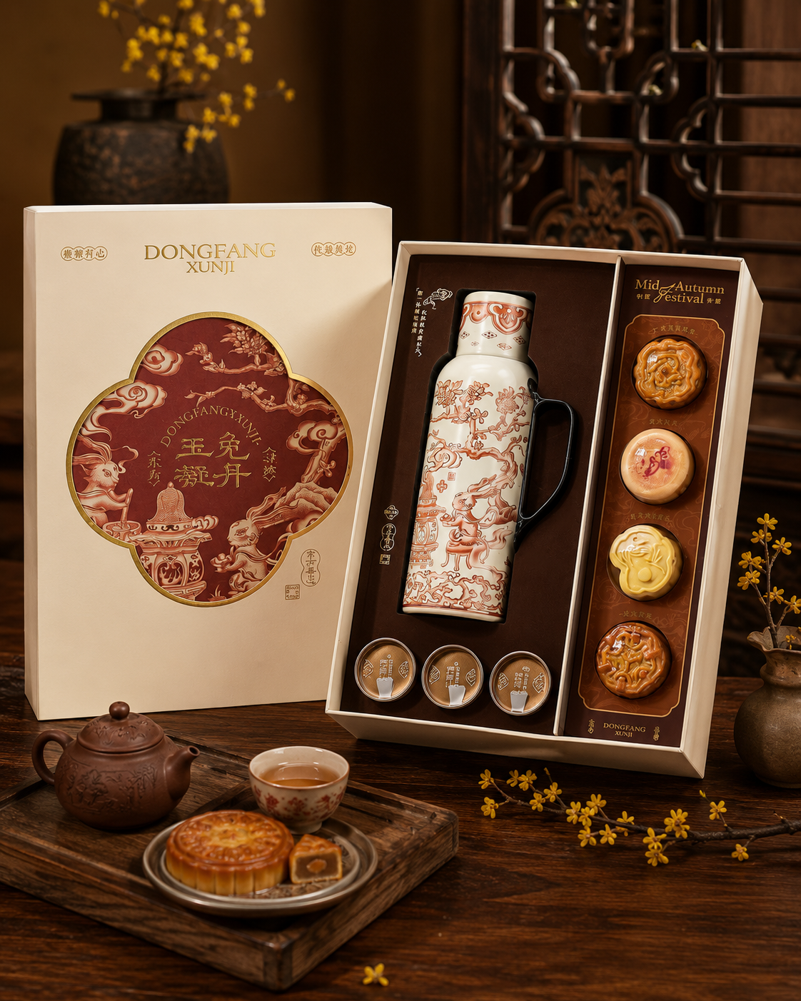 The New Chinese Mountains Cover the Gift Box EVA It is a fine Neto. Entrepreneurship in the middle of autumn Packaging box is customized.