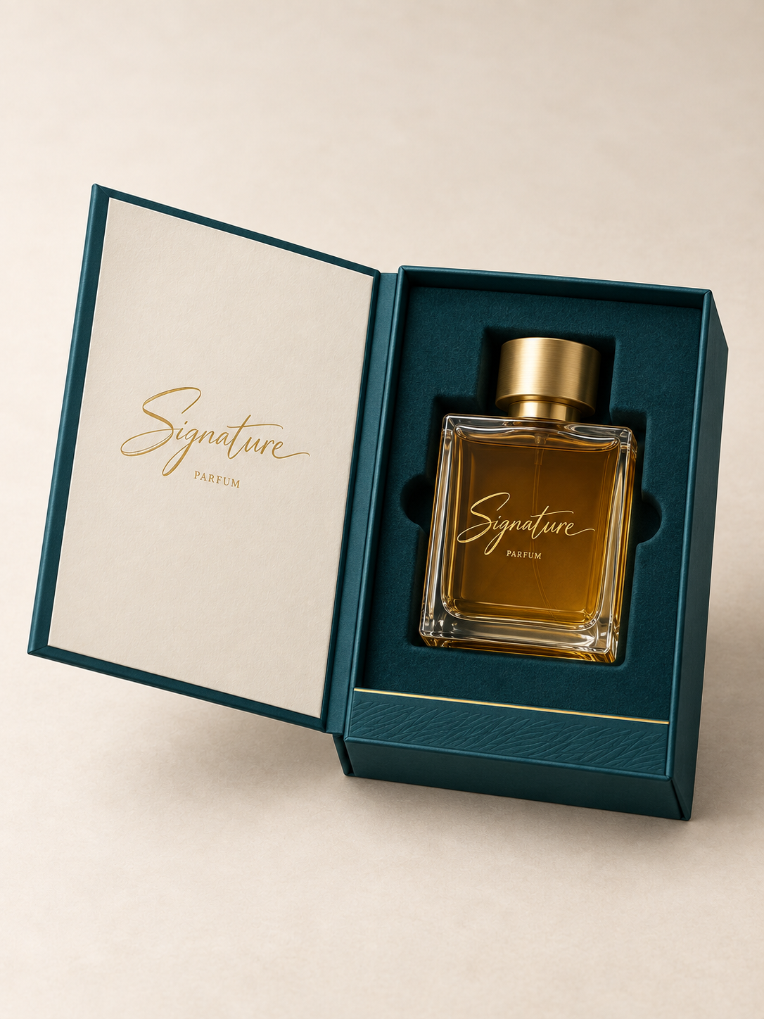 The Green Book Box. Custom perfume packaging box hot gold Processing High-End Perfume Gift Box