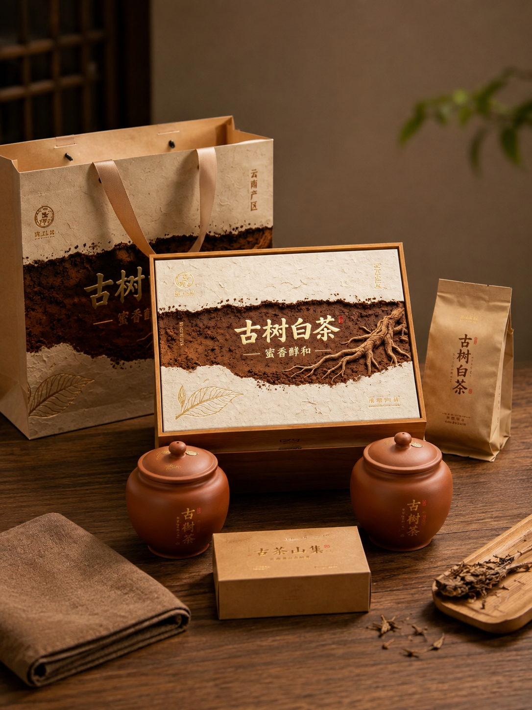 The old tree white tea. The cotton gift box. Nature of the Yunnan Tea. Packaging box is fully customized.