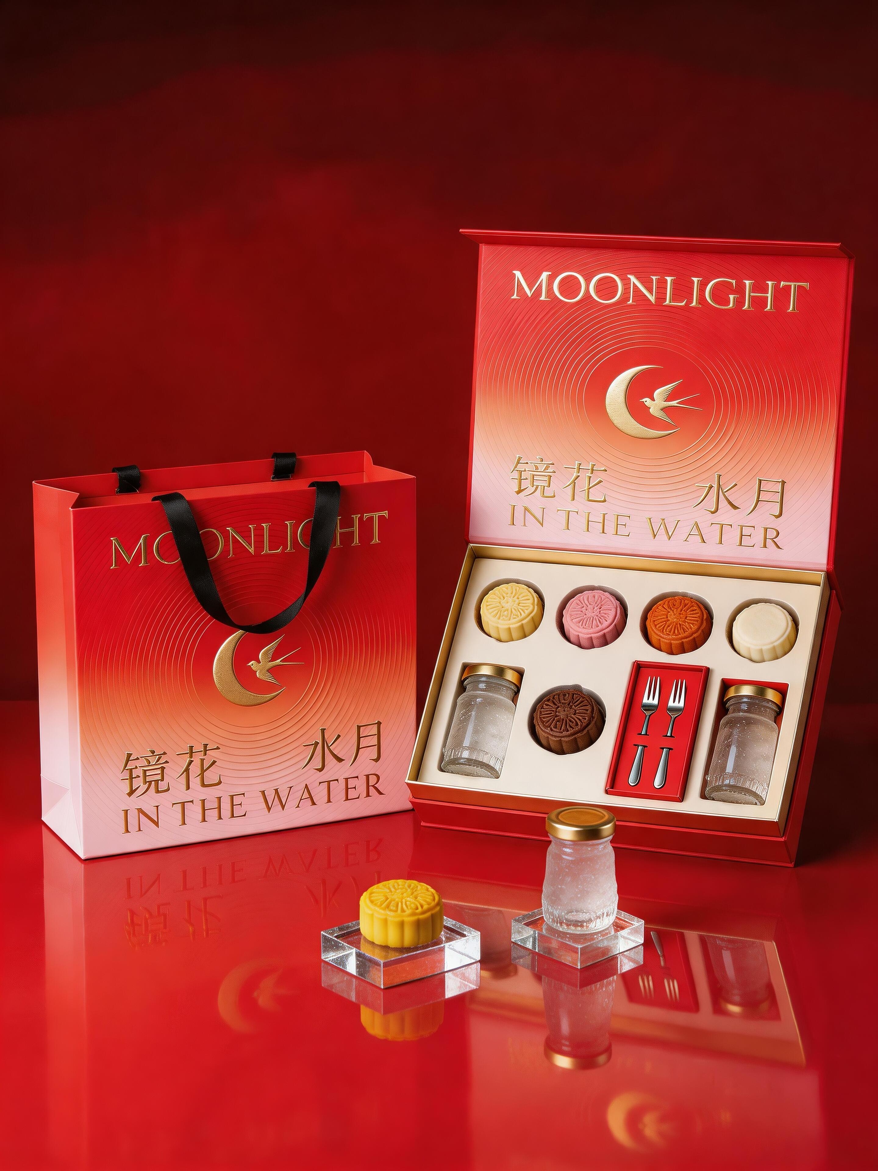 Mirrors of the moon. The Box The Autumn Cake Hotel. The color box is made.