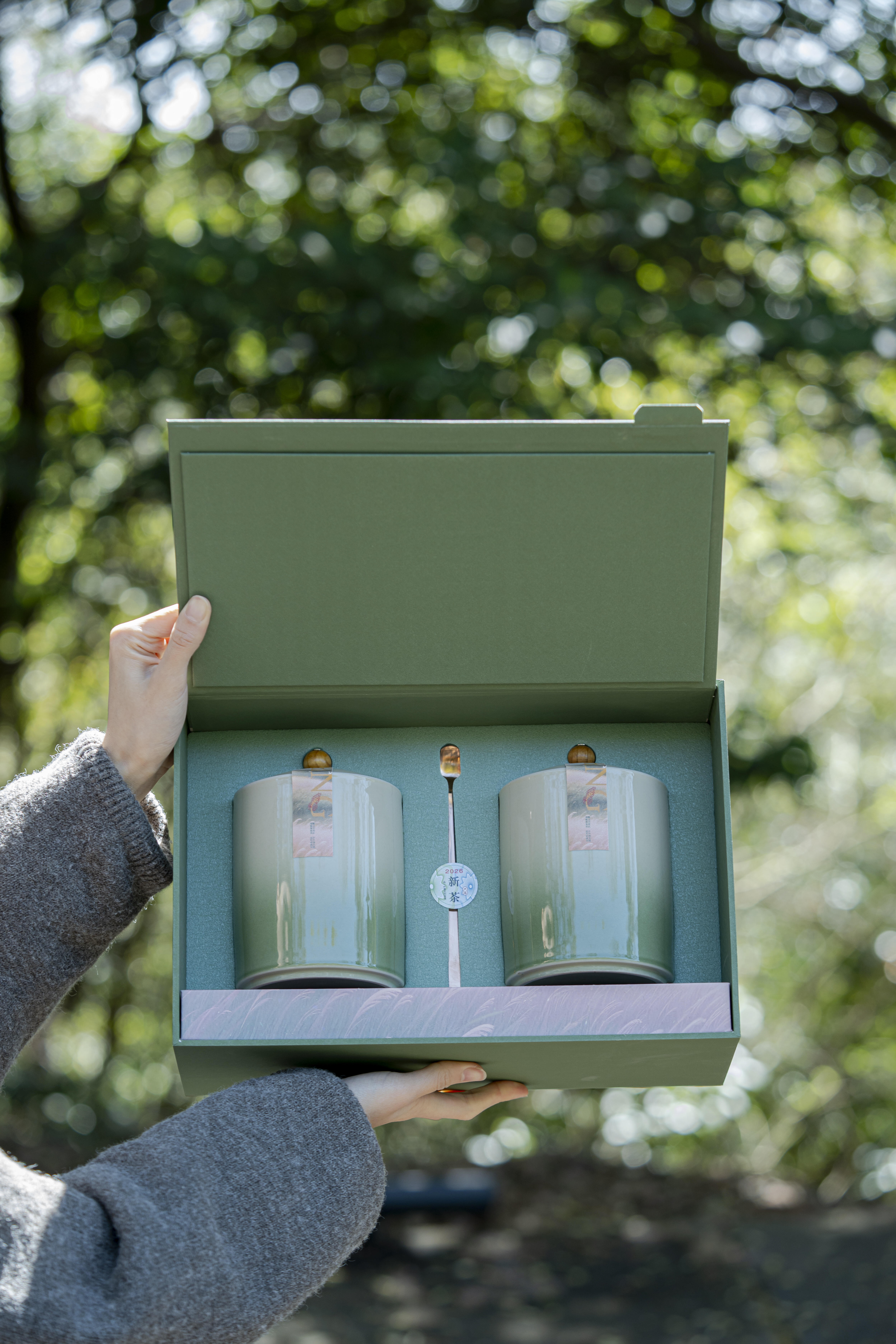 The Green Tea Box. Double Ceramic Tea Cocktails Packaging Box