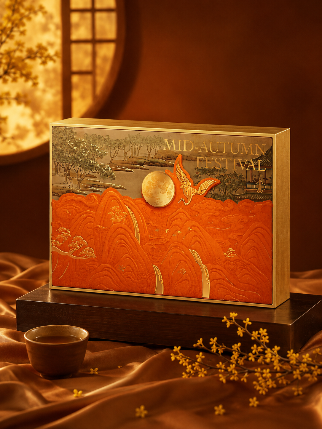 The landscape of Orange Mountains. The Month Cake Box