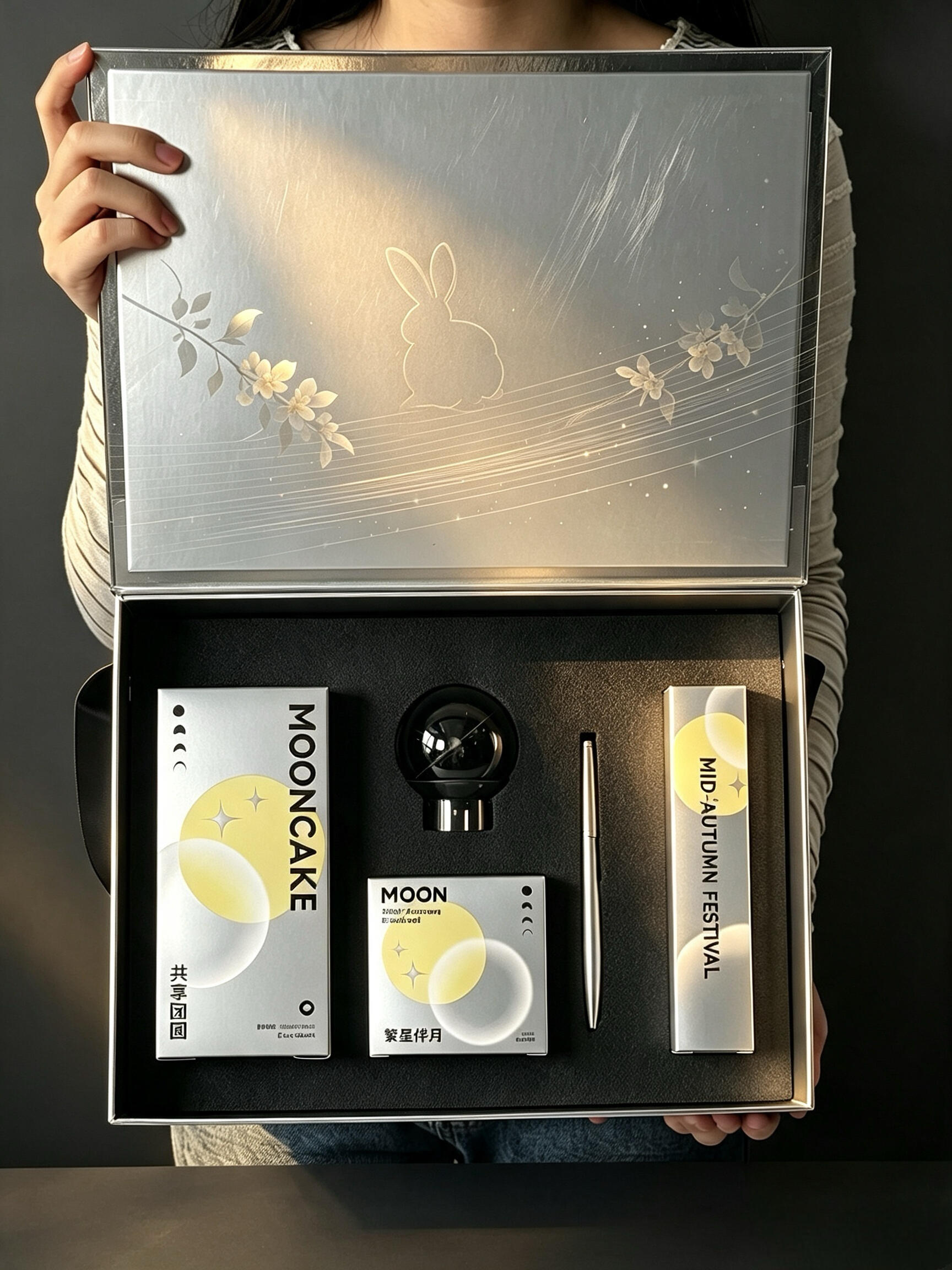 Silver silver metal sensation covered hard box The gift box.